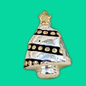 Sterling Silver 925 Christmas Tree Bead for Charm Bracelet